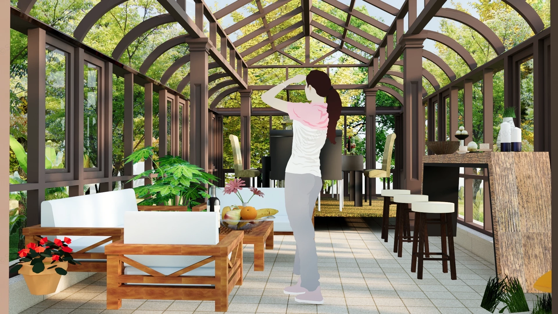 All Season SunRoom sketchup model preview - SketchupBox