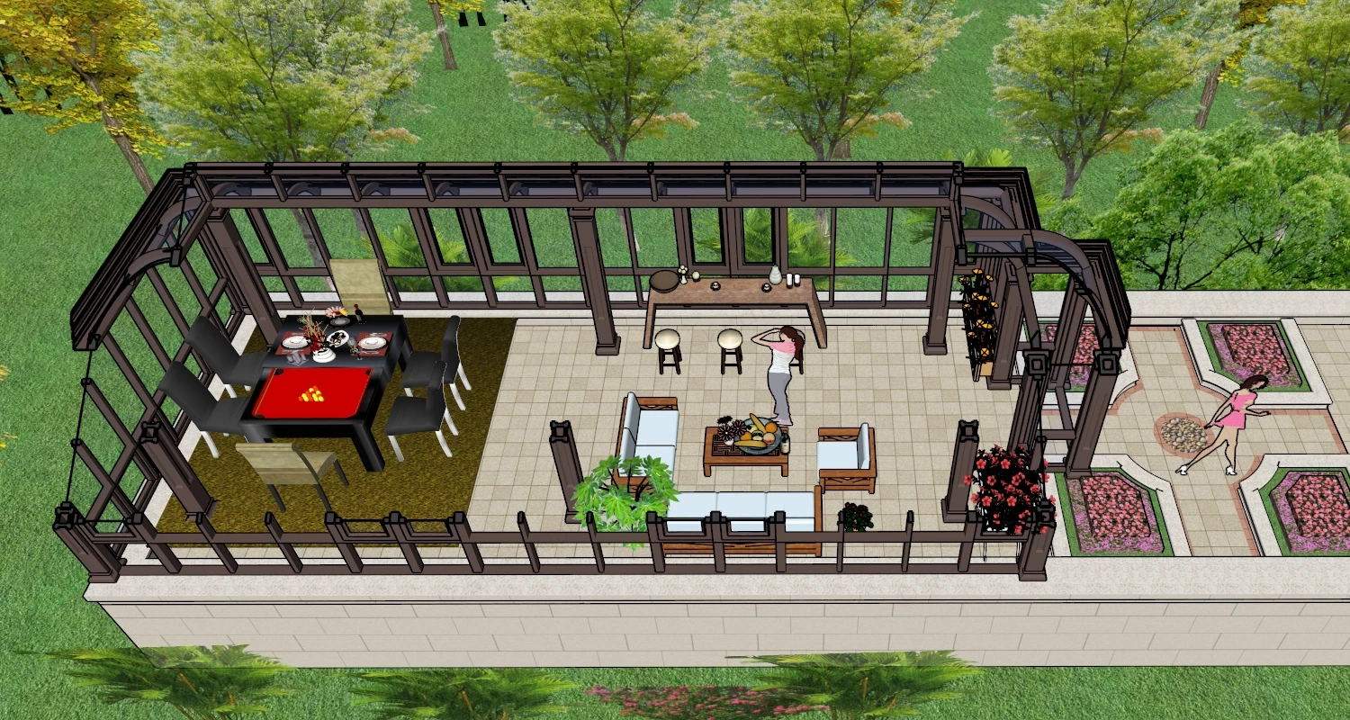 All Season SunRoom sketchup model preview - SketchupBox