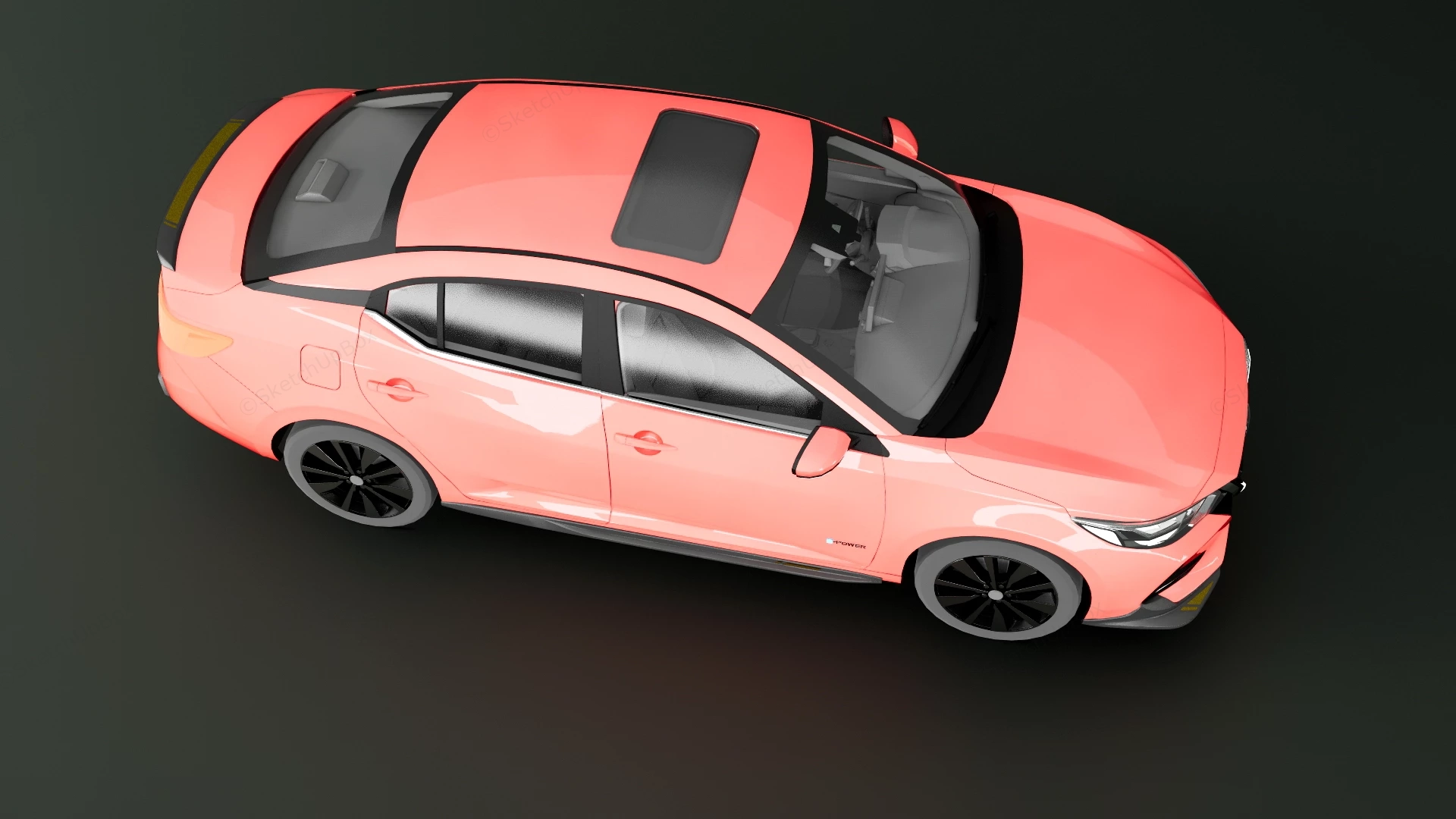 Nissan Sylphy E Power sketchup model preview - SketchupBox