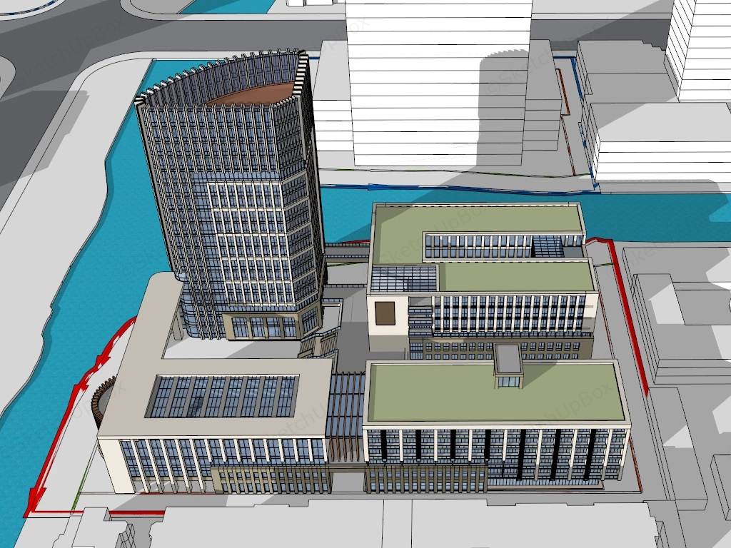 Vocational Training Center Architecture sketchup model preview - SketchupBox