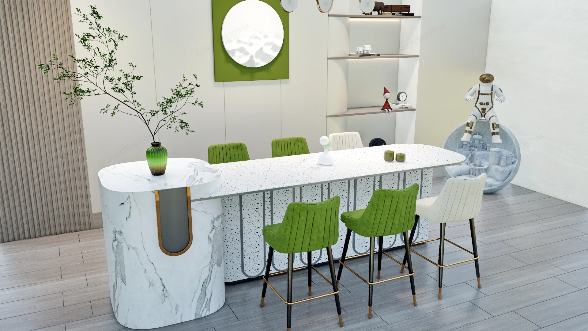 Luxury Dining Room Design sketchup model preview - SketchupBox