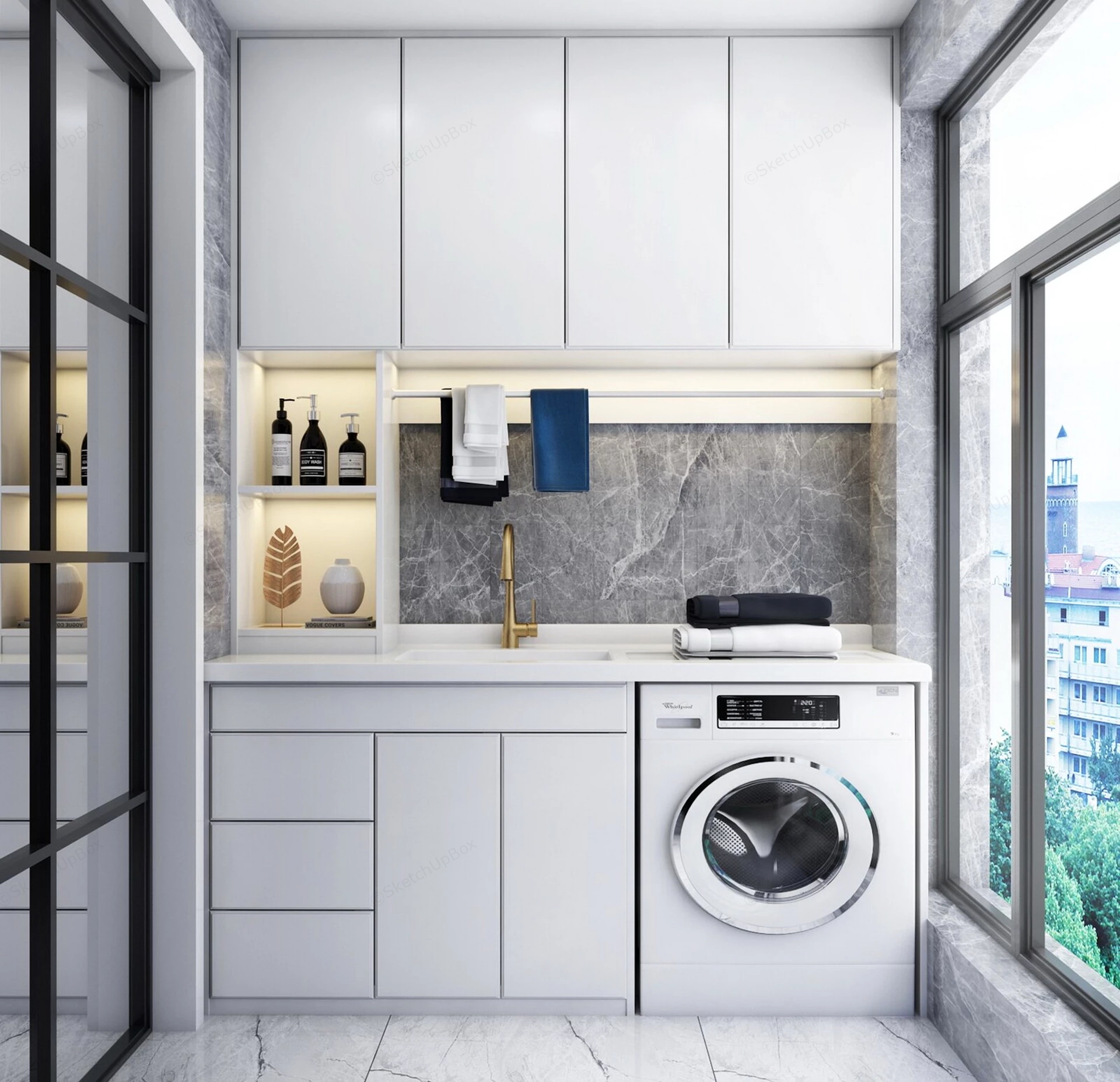 Balcony Laundry Room sketchup model preview - SketchupBox