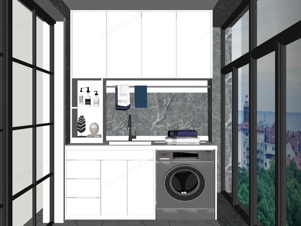 Balcony Laundry Room sketchup model preview - SketchupBox