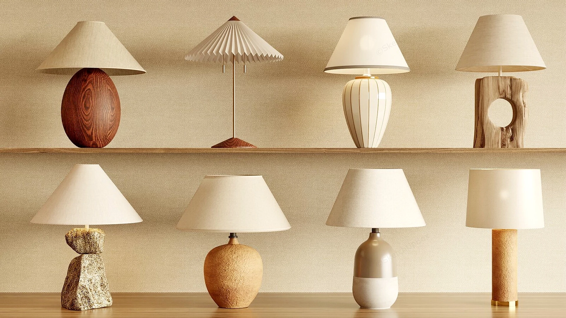 Wabi Sabi Table Lamps sketchup model preview - SketchupBox