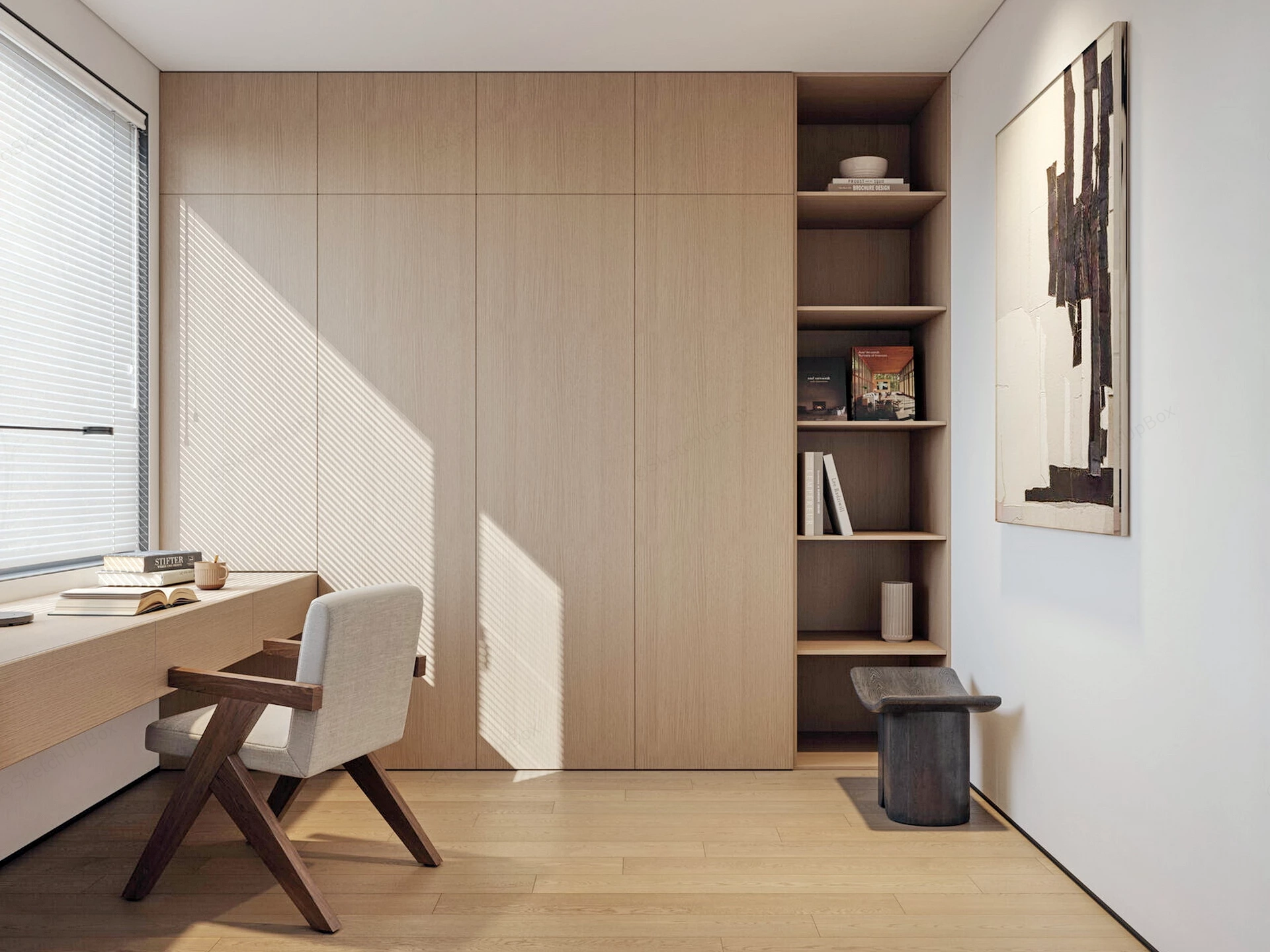 Small Home Office Design Idea sketchup model preview - SketchupBox