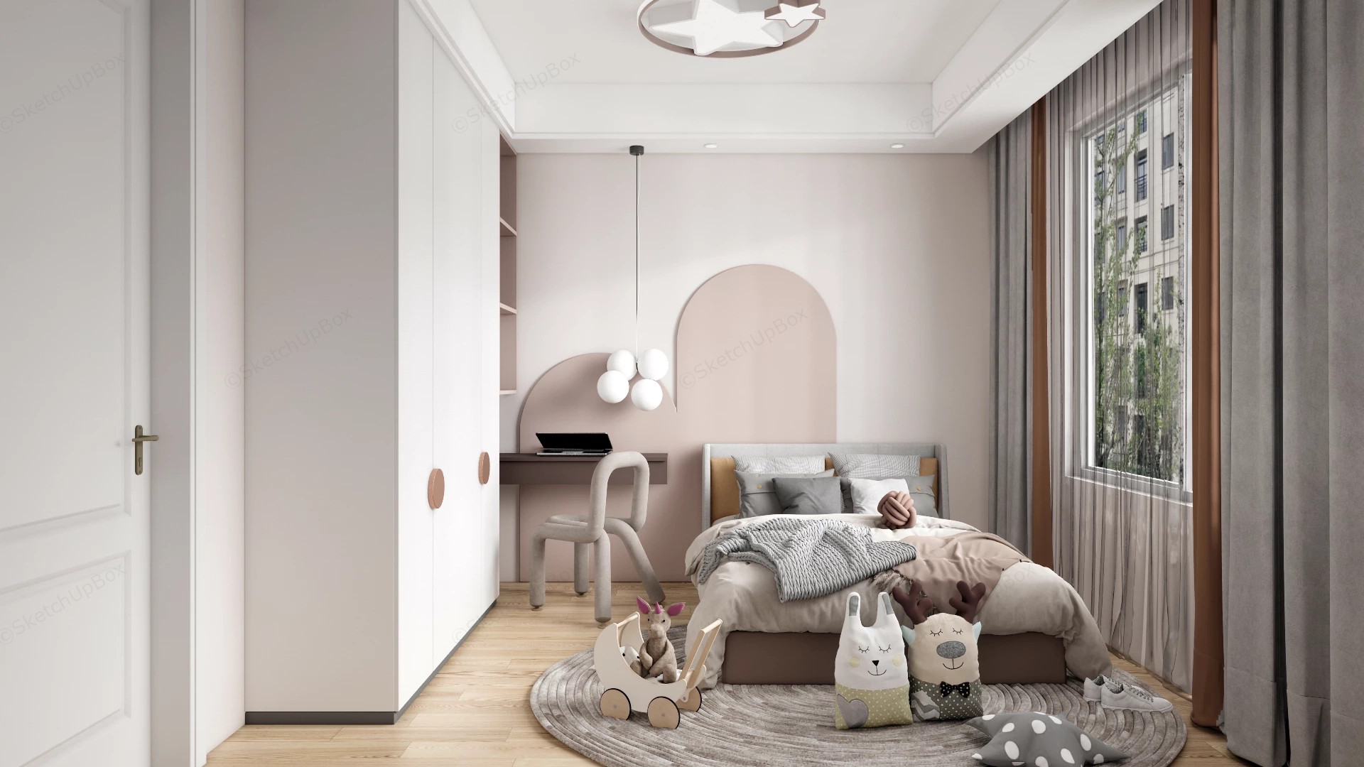 Small Toddler Bedroom Idea sketchup model preview - SketchupBox