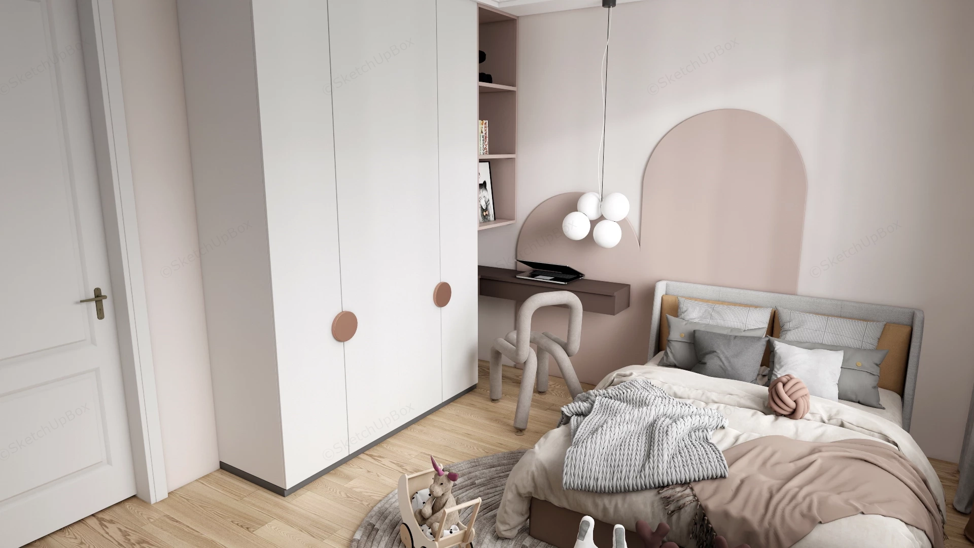 Small Toddler Bedroom Idea sketchup model preview - SketchupBox