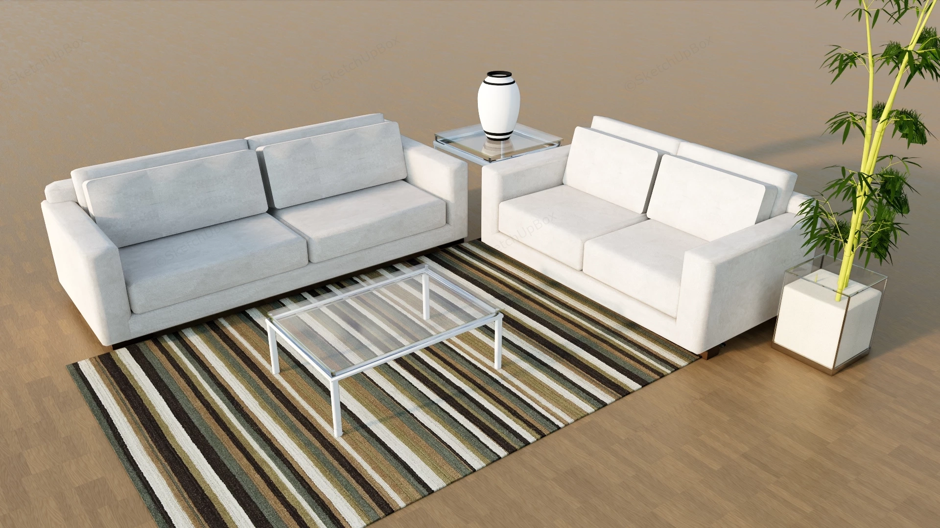 Small Space Living Room Sets sketchup model preview - SketchupBox