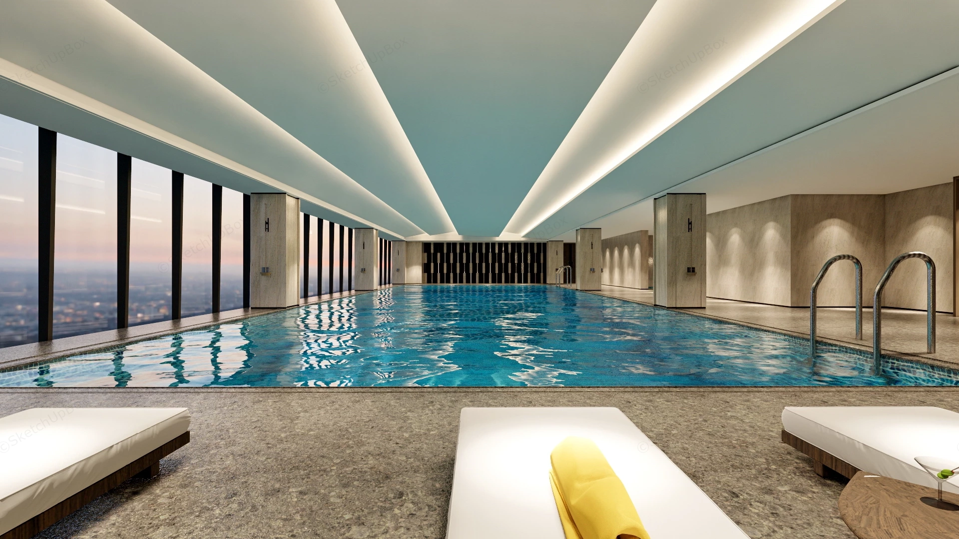 Recreation Center Swimming Pool sketchup model preview - SketchupBox