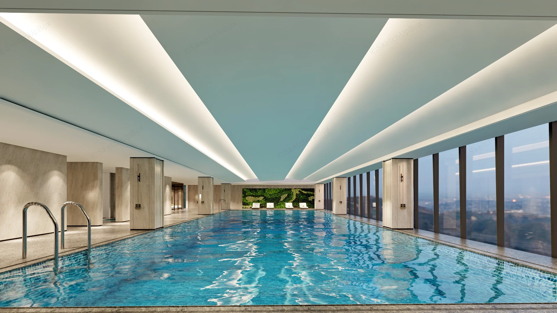 Recreation Center Swimming Pool sketchup model preview - SketchupBox