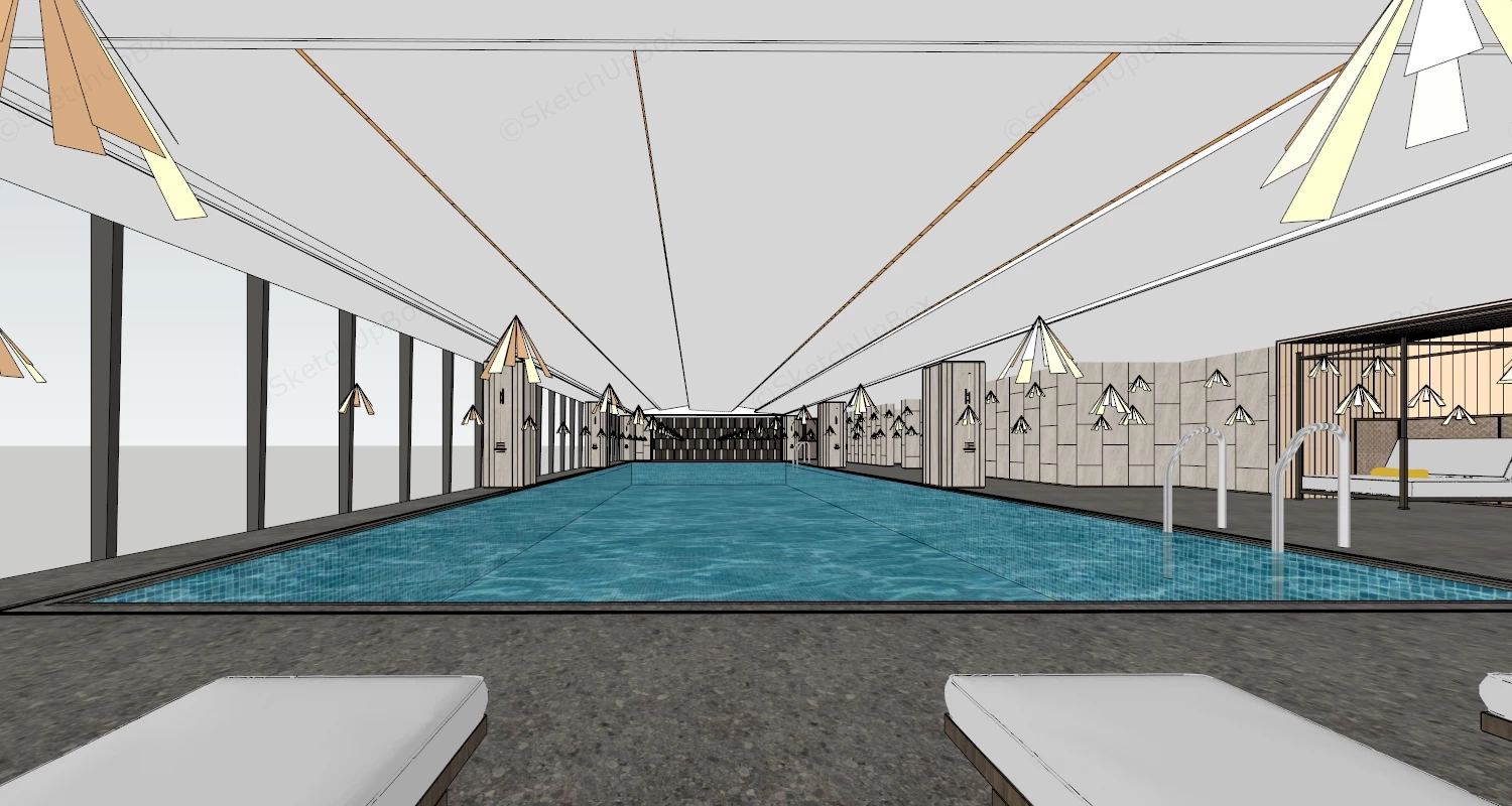 Recreation Center Swimming Pool sketchup model preview - SketchupBox