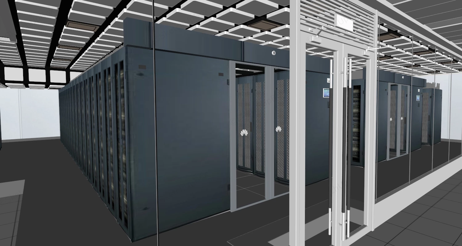 Data Center Interior Design sketchup model preview - SketchupBox