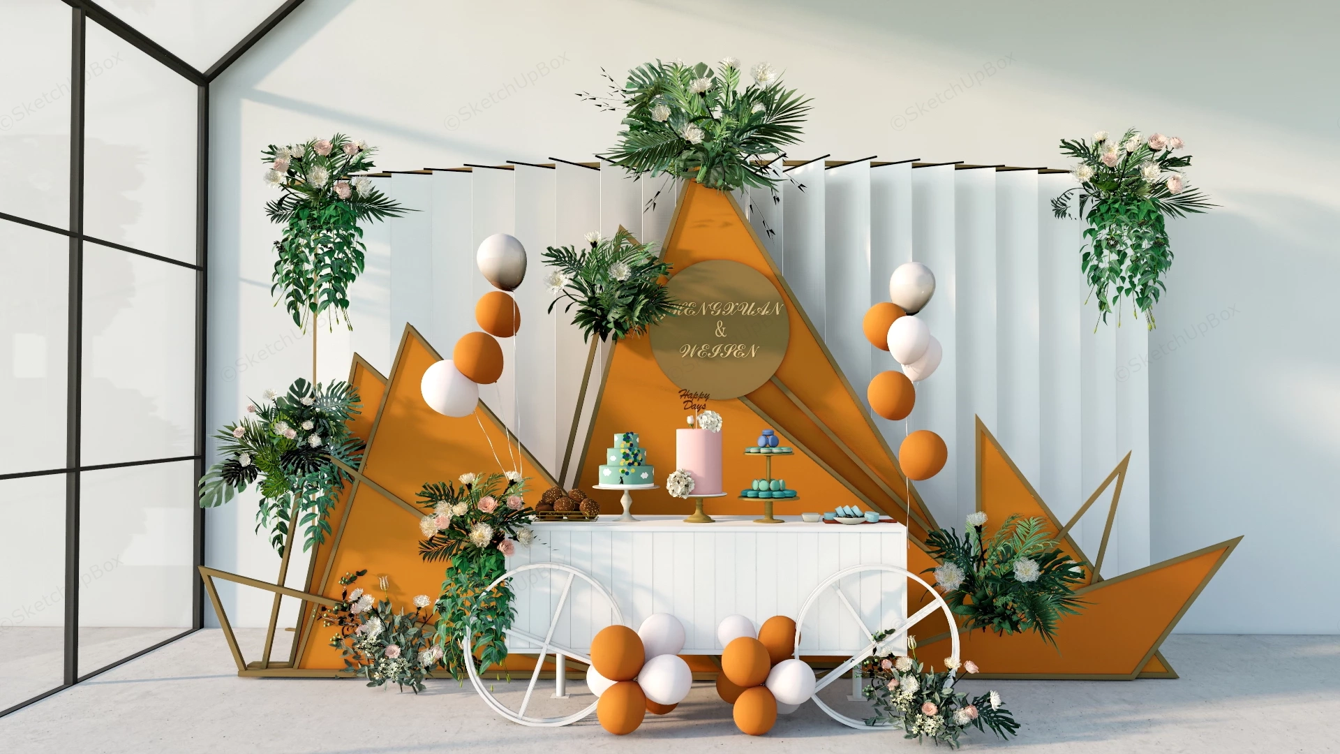 Wedding Dessert Station Ideas sketchup model preview - SketchupBox