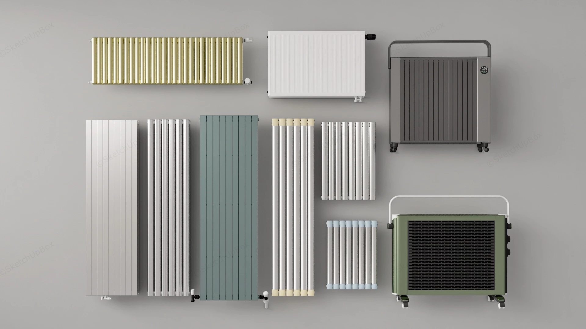Radiator & Electric Heater sketchup model preview - SketchupBox