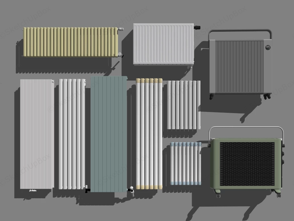 Radiator & Electric Heater sketchup model preview - SketchupBox