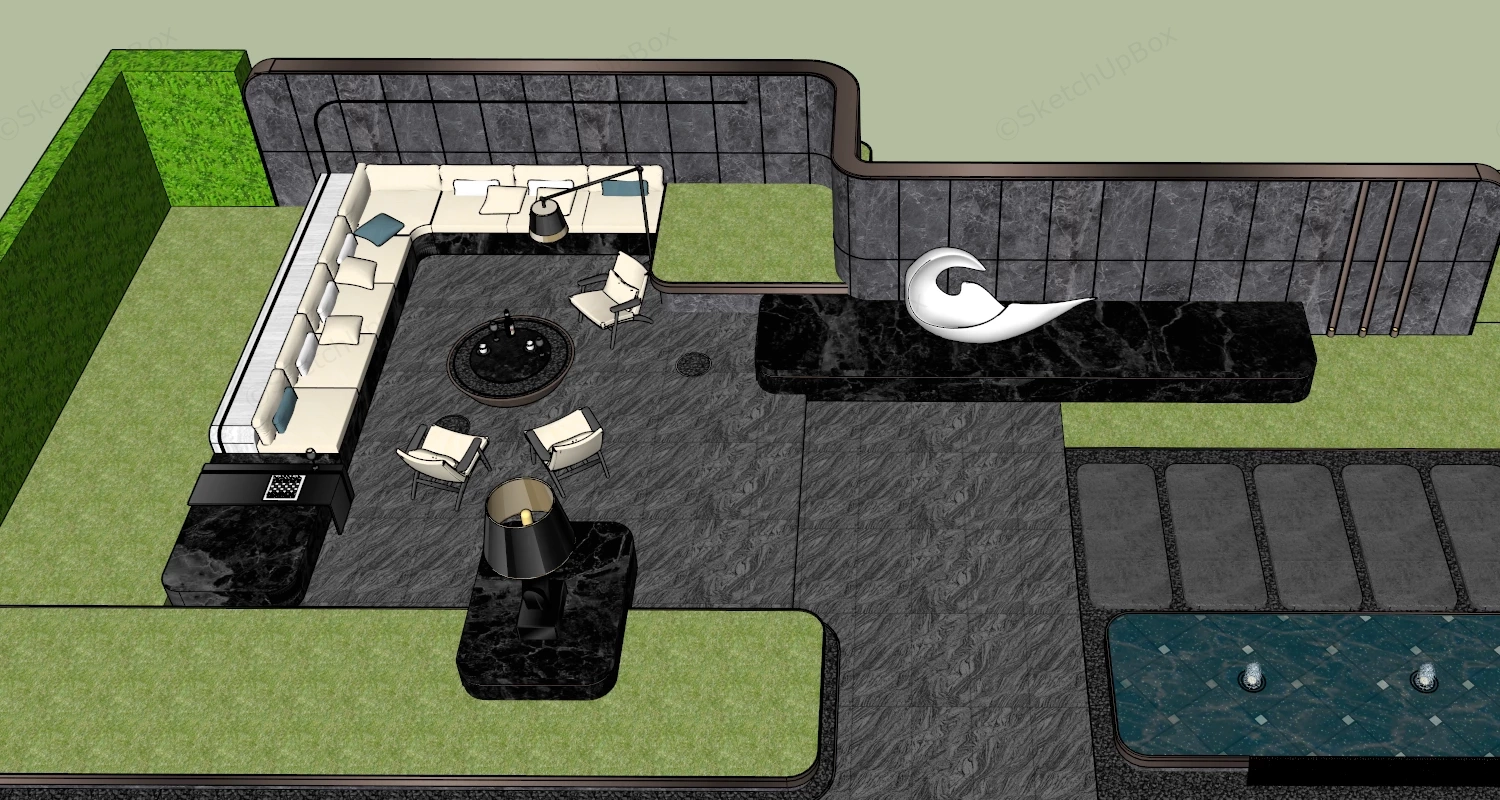 Outside Patio Ideas sketchup model preview - SketchupBox