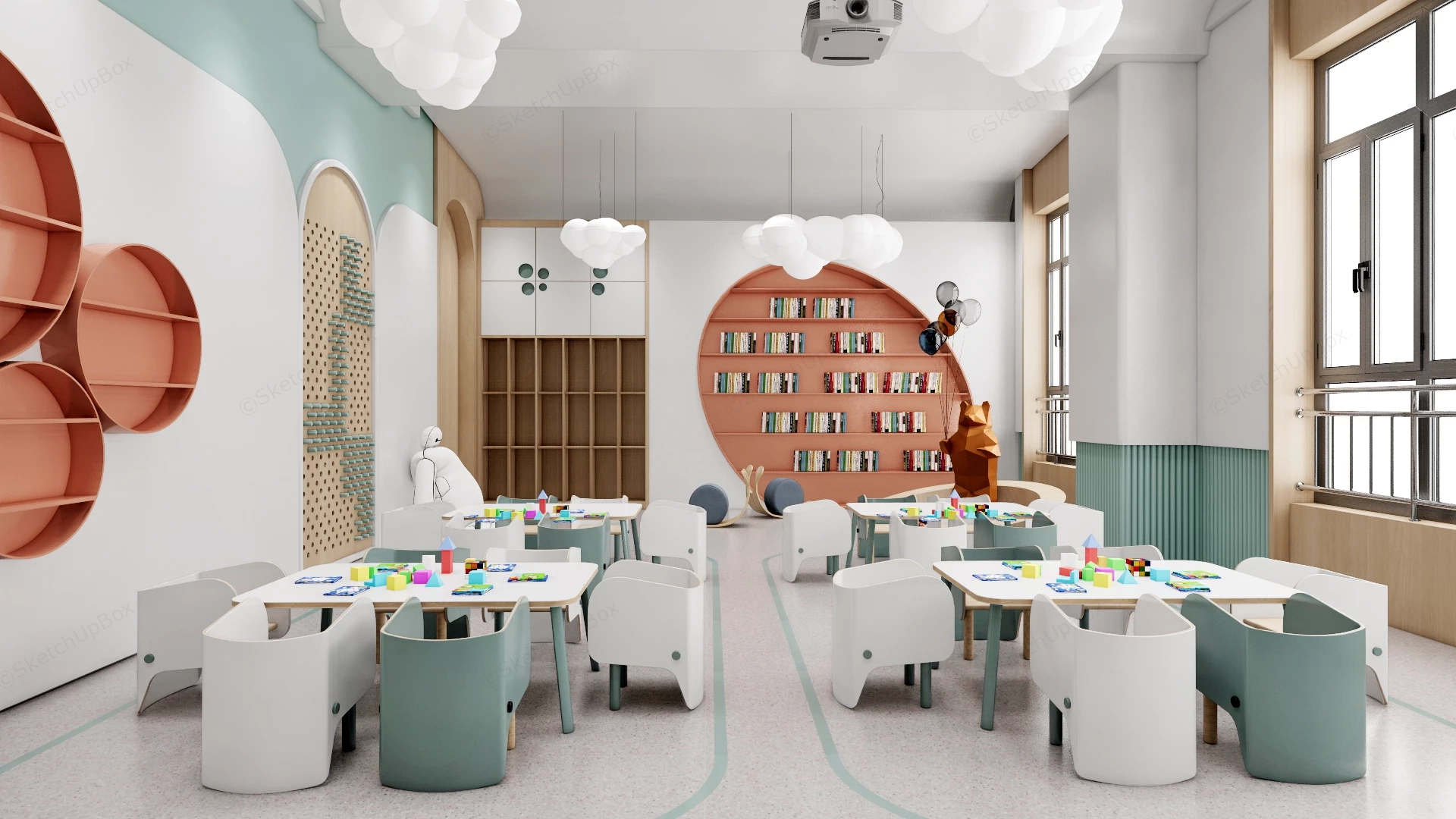 Daycare Playroom Ideas sketchup model preview - SketchupBox