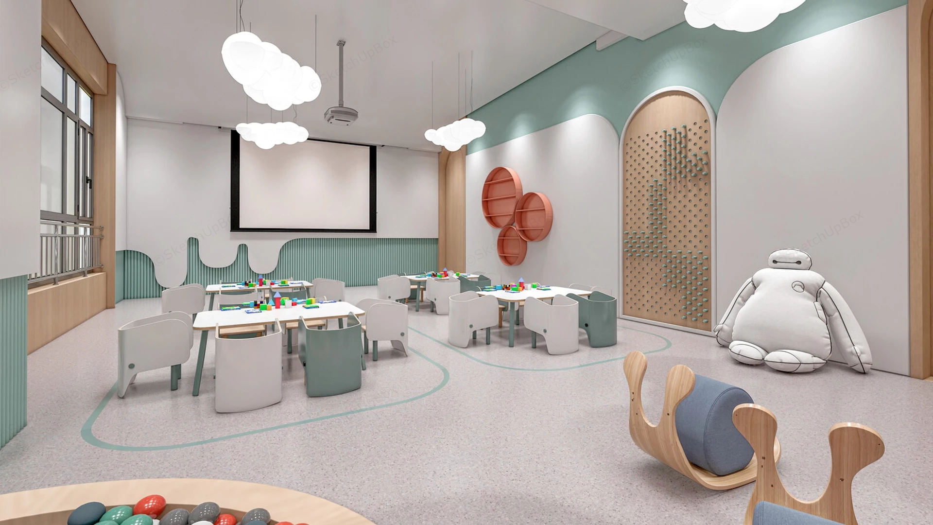 Daycare Playroom Ideas sketchup model preview - SketchupBox