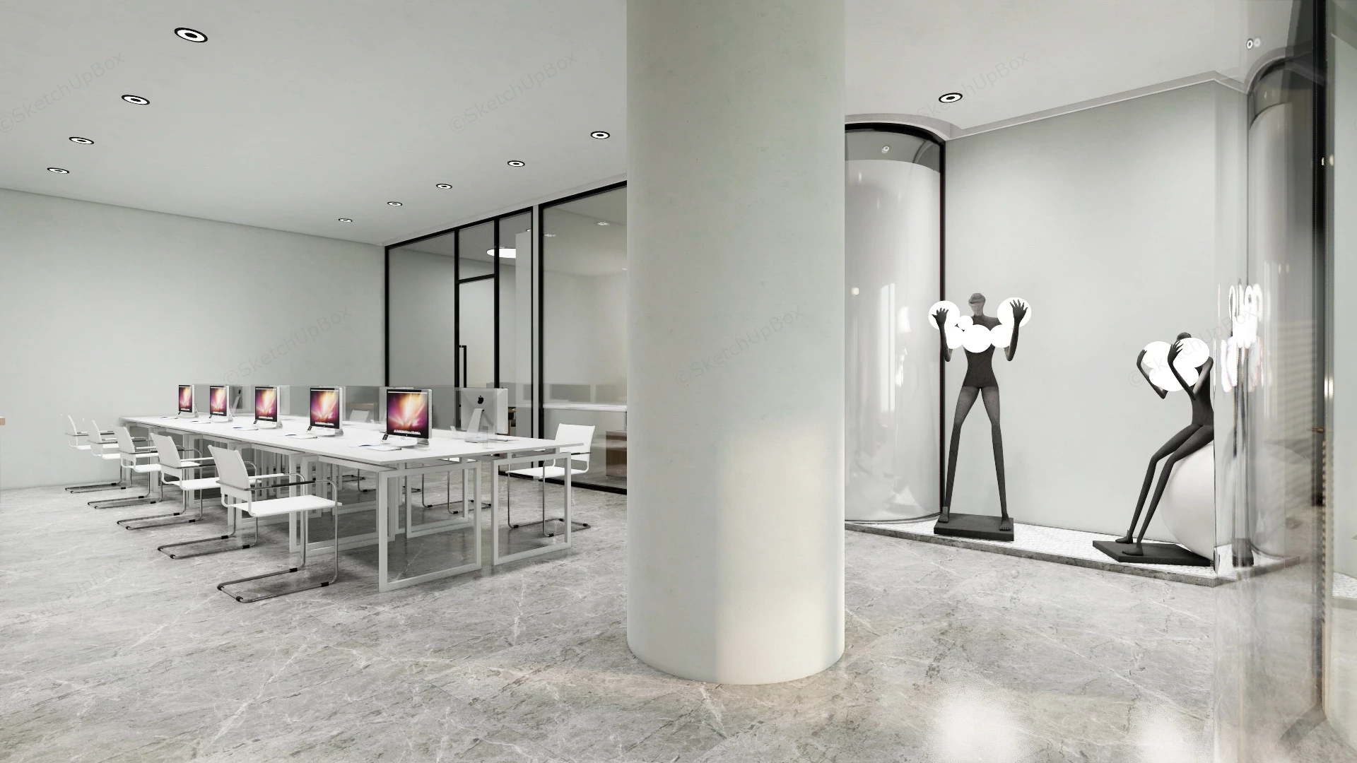 Office Space Layout Ideas sketchup model preview - SketchupBox