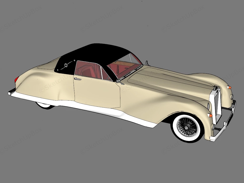 Classic Antique Car sketchup model preview - SketchupBox