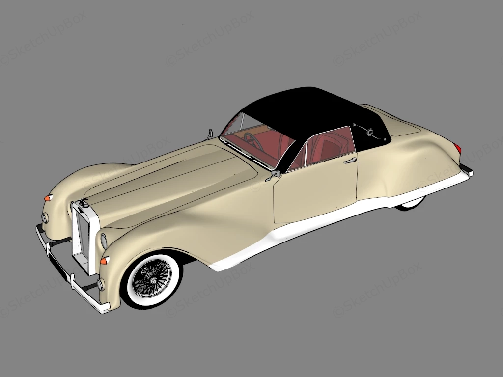 Classic Antique Car sketchup model preview - SketchupBox