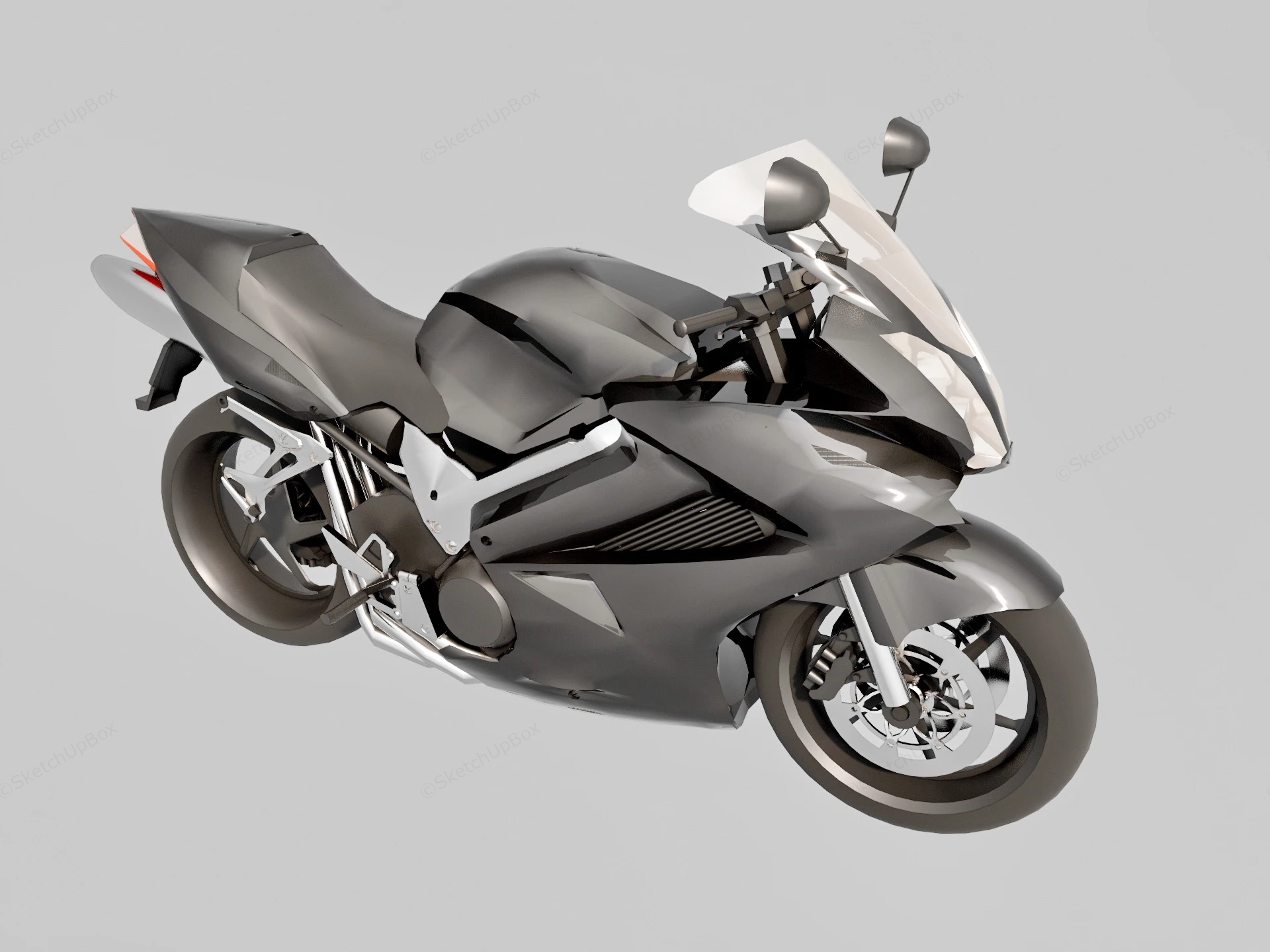 Cruiser Motorcycle sketchup model preview - SketchupBox