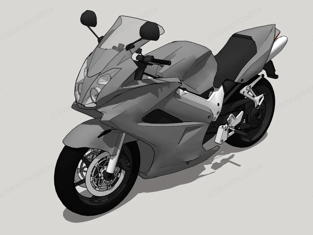 Cruiser Motorcycle sketchup model preview - SketchupBox