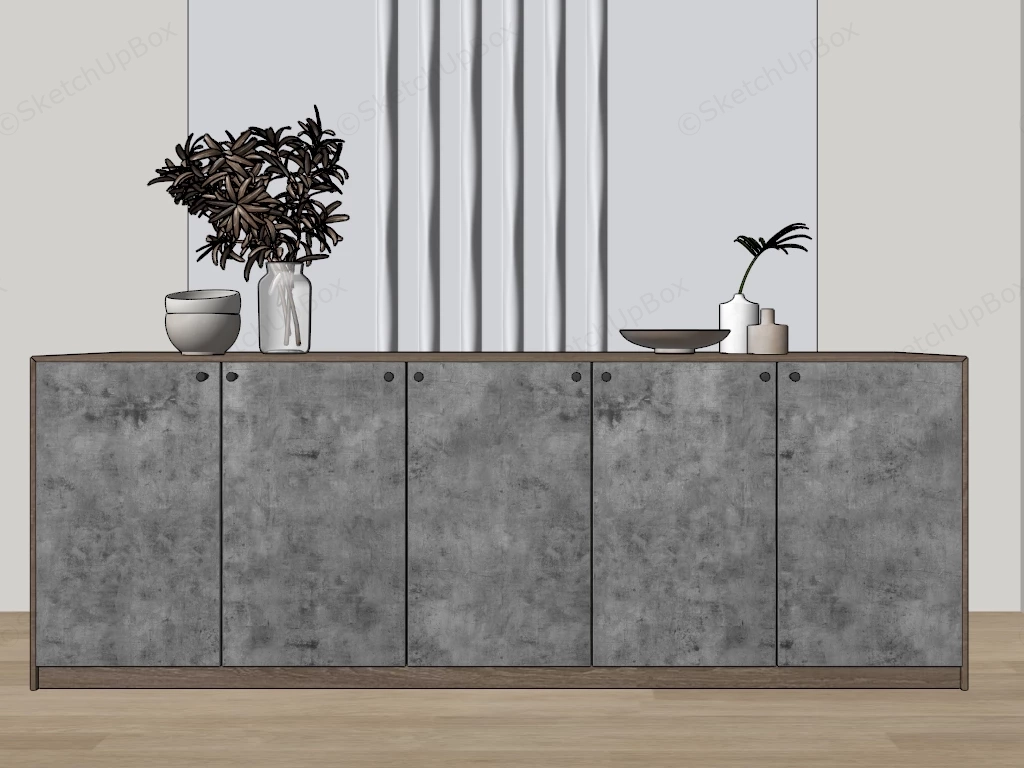 Wabi Sabi Style Sideboard sketchup model preview - SketchupBox