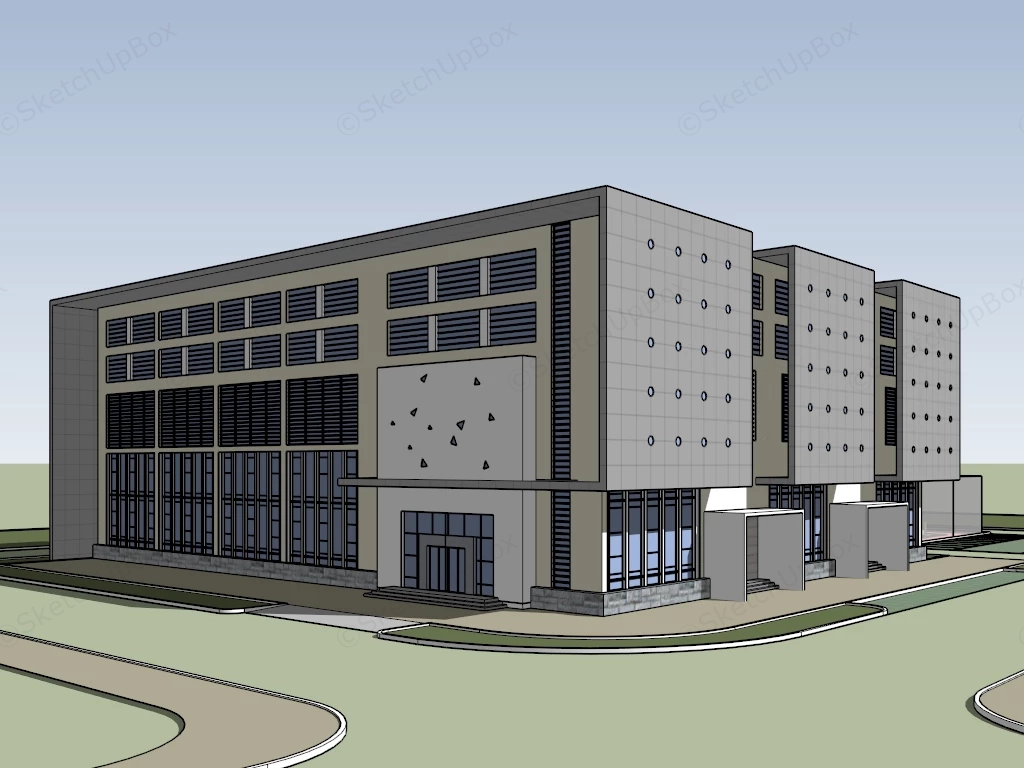 Corporate Office Building sketchup model preview - SketchupBox