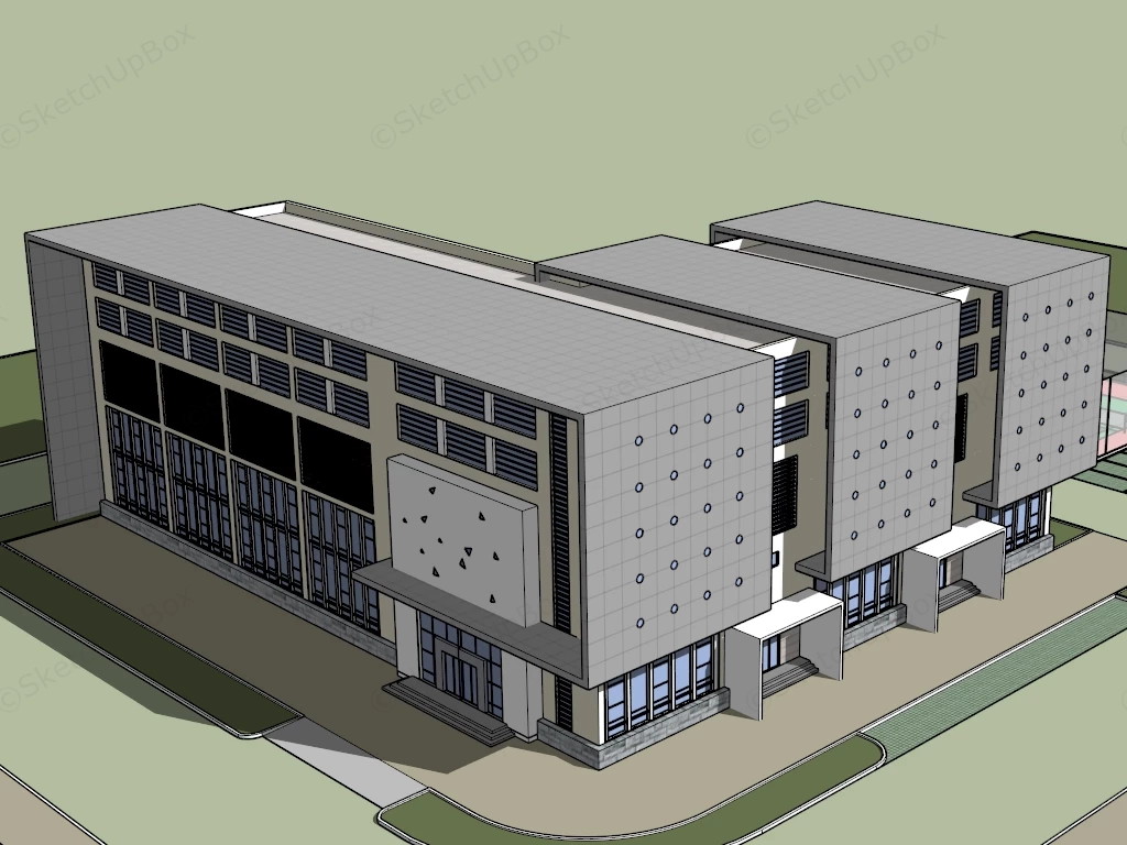 Corporate Office Building sketchup model preview - SketchupBox