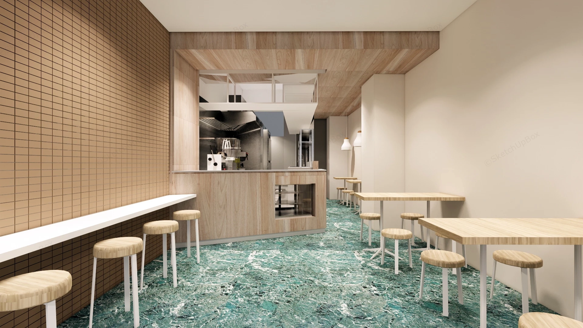 Modern Juice Bar Design sketchup model preview - SketchupBox