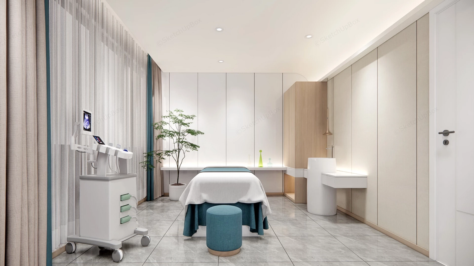 Beauty Salon Treatment Room sketchup model preview - SketchupBox