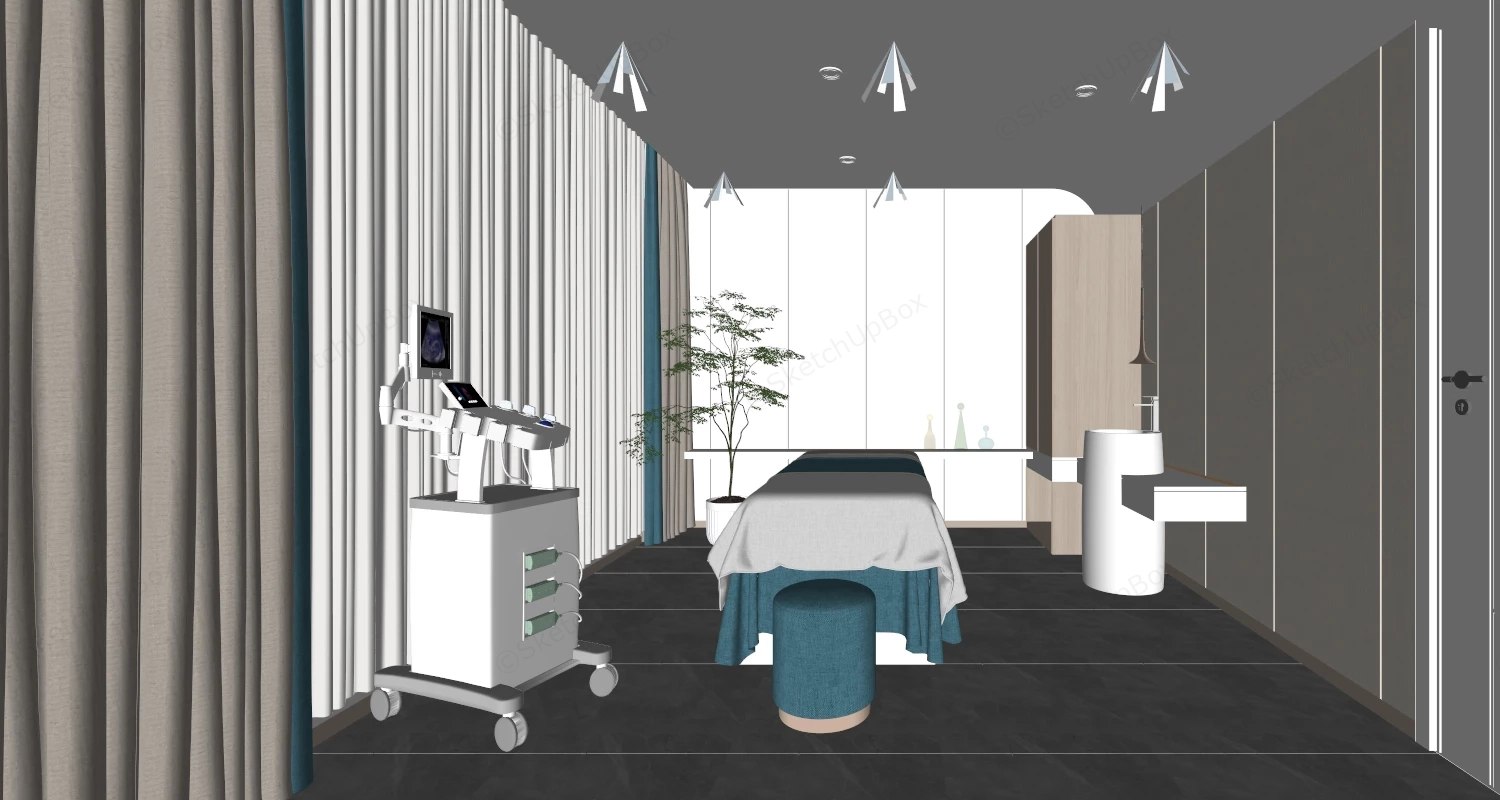 Beauty Salon Treatment Room sketchup model preview - SketchupBox