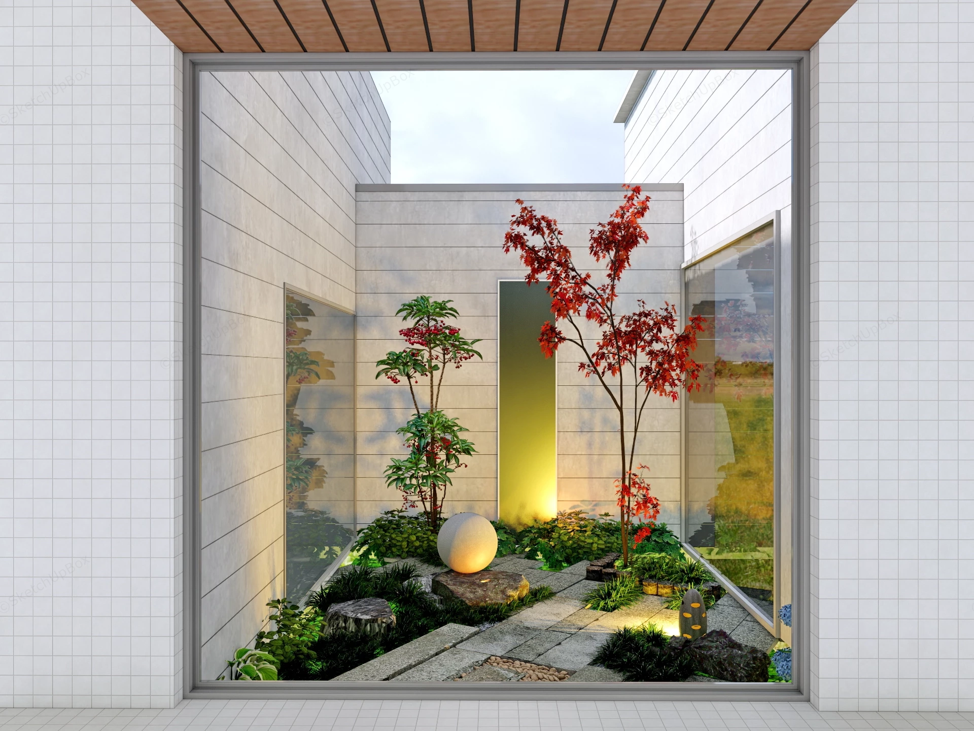 Small Space Garden sketchup model preview - SketchupBox