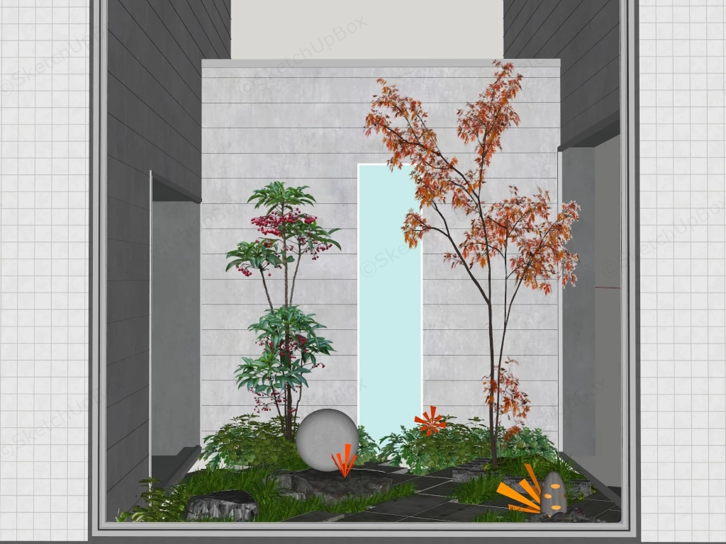 Small Space Garden sketchup model preview - SketchupBox
