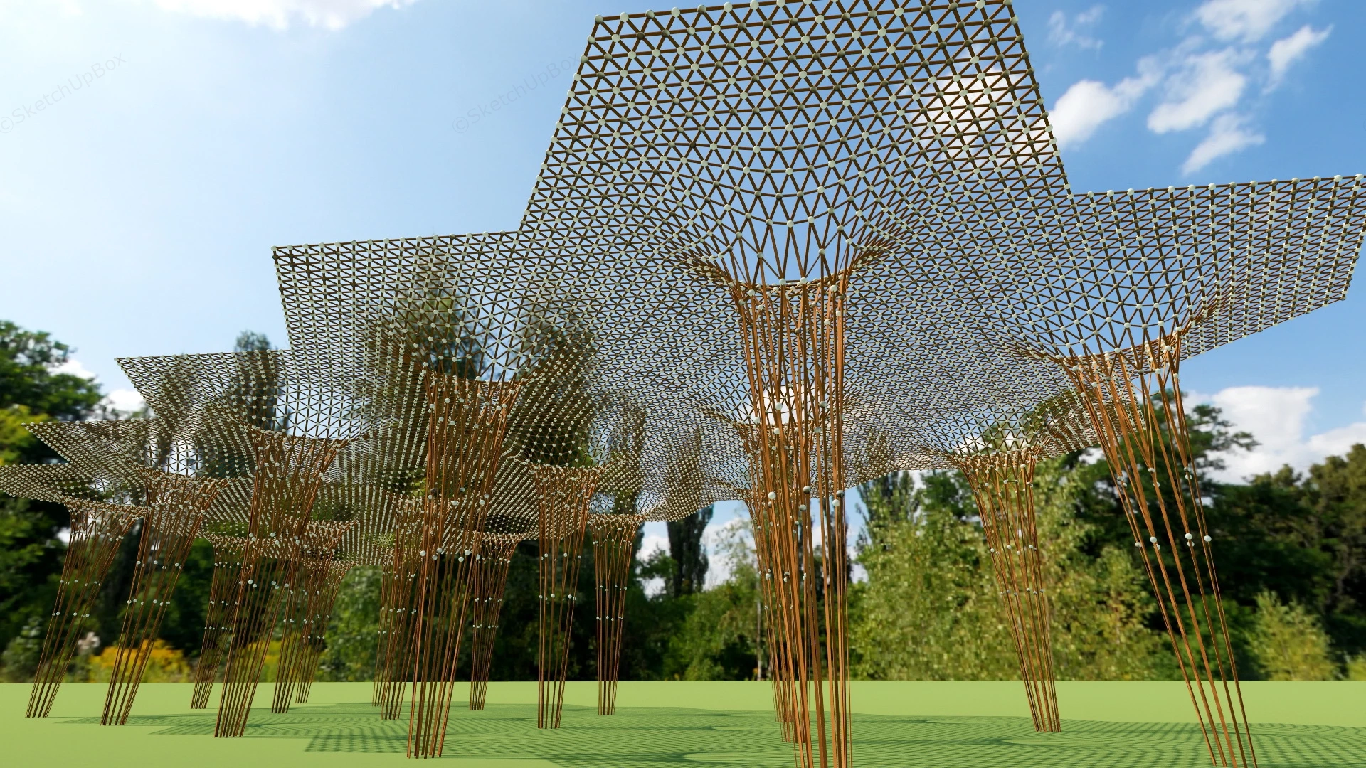 Architectural Shade Structures sketchup model preview - SketchupBox