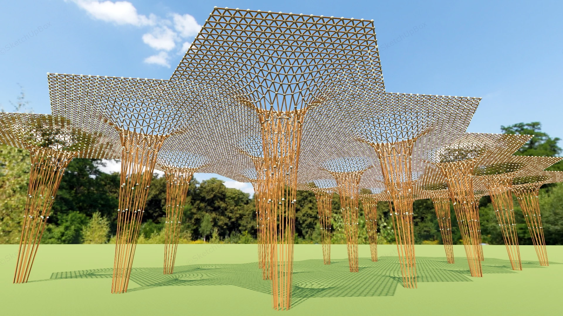 Architectural Shade Structures sketchup model preview - SketchupBox
