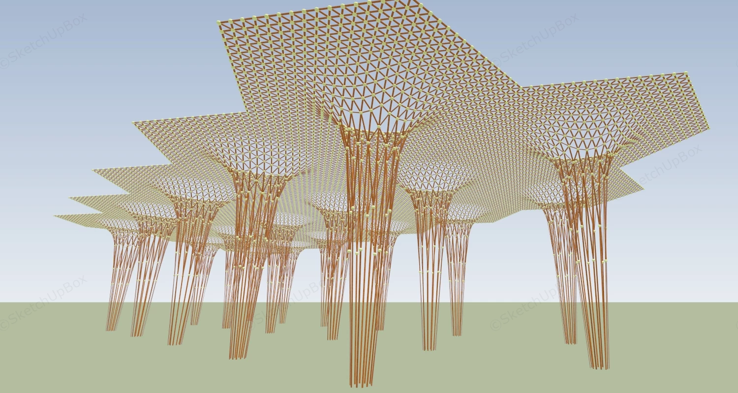 Architectural Shade Structures sketchup model preview - SketchupBox