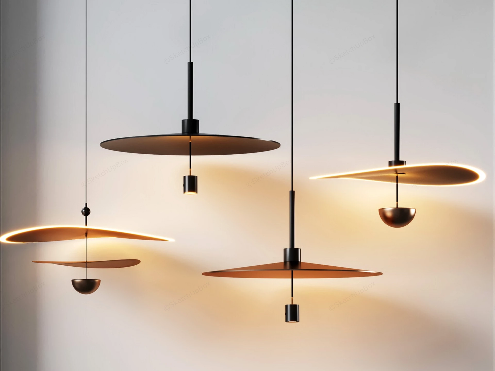 Bar Pendant Lights sketchup model preview - SketchupBox