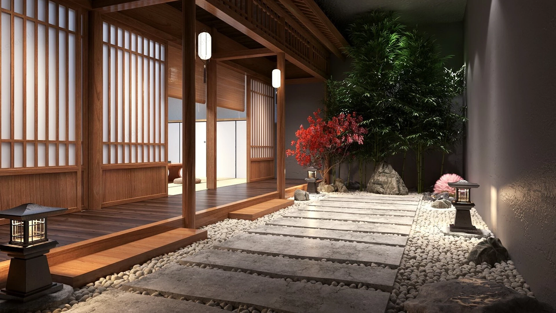 Small Japanese Garden Ideas sketchup model preview - SketchupBox