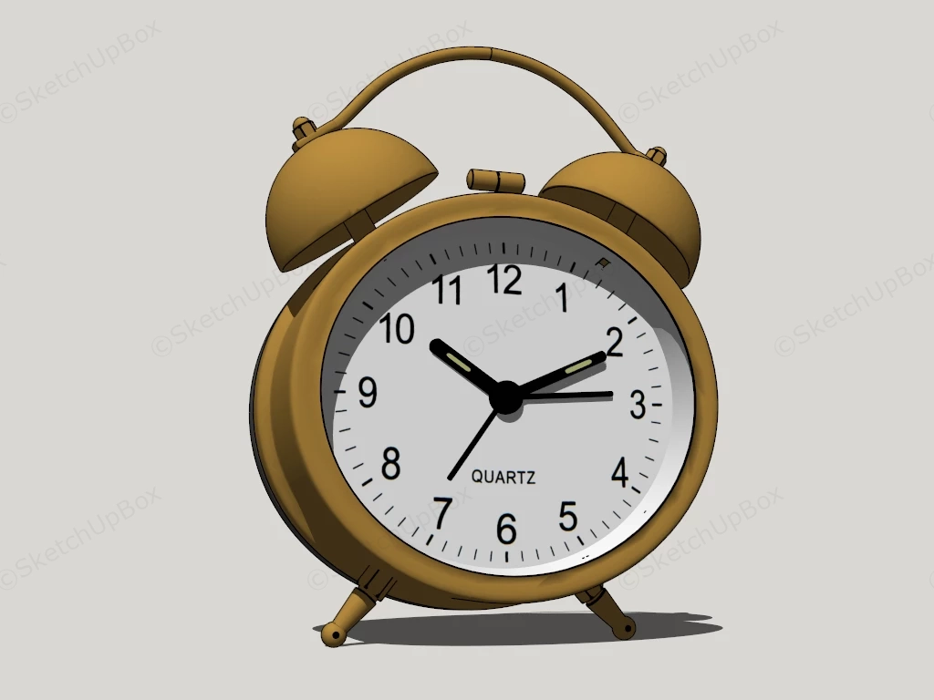 Classic Alarm Clock sketchup model preview - SketchupBox