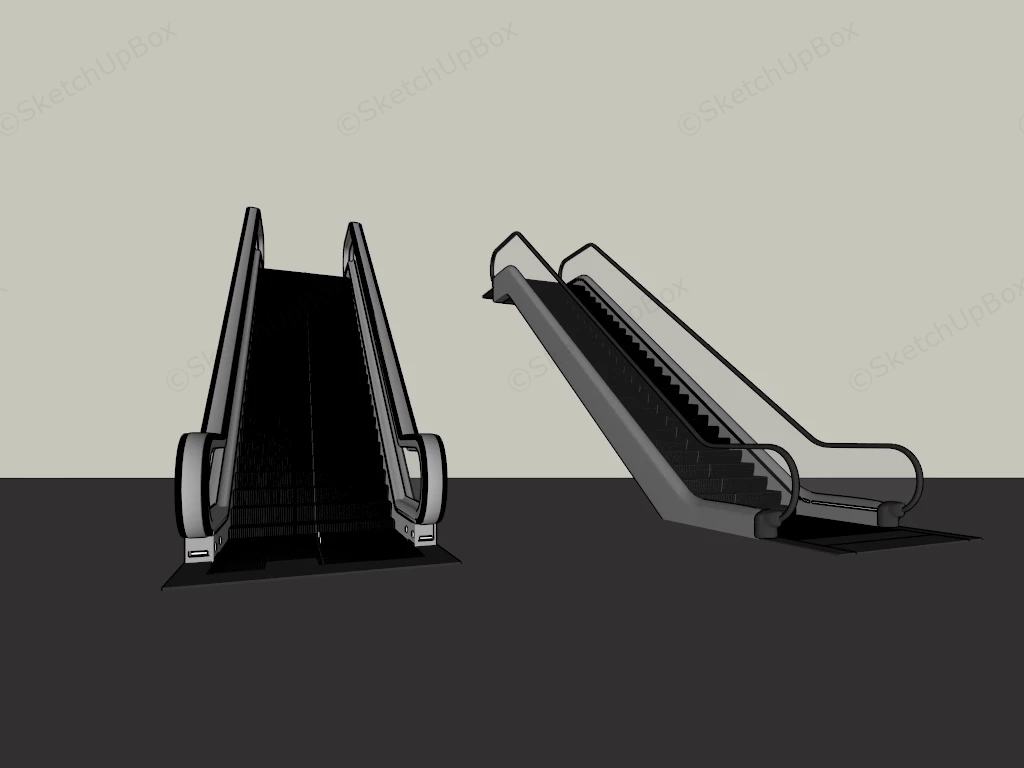 Modern Escalator sketchup model preview - SketchupBox
