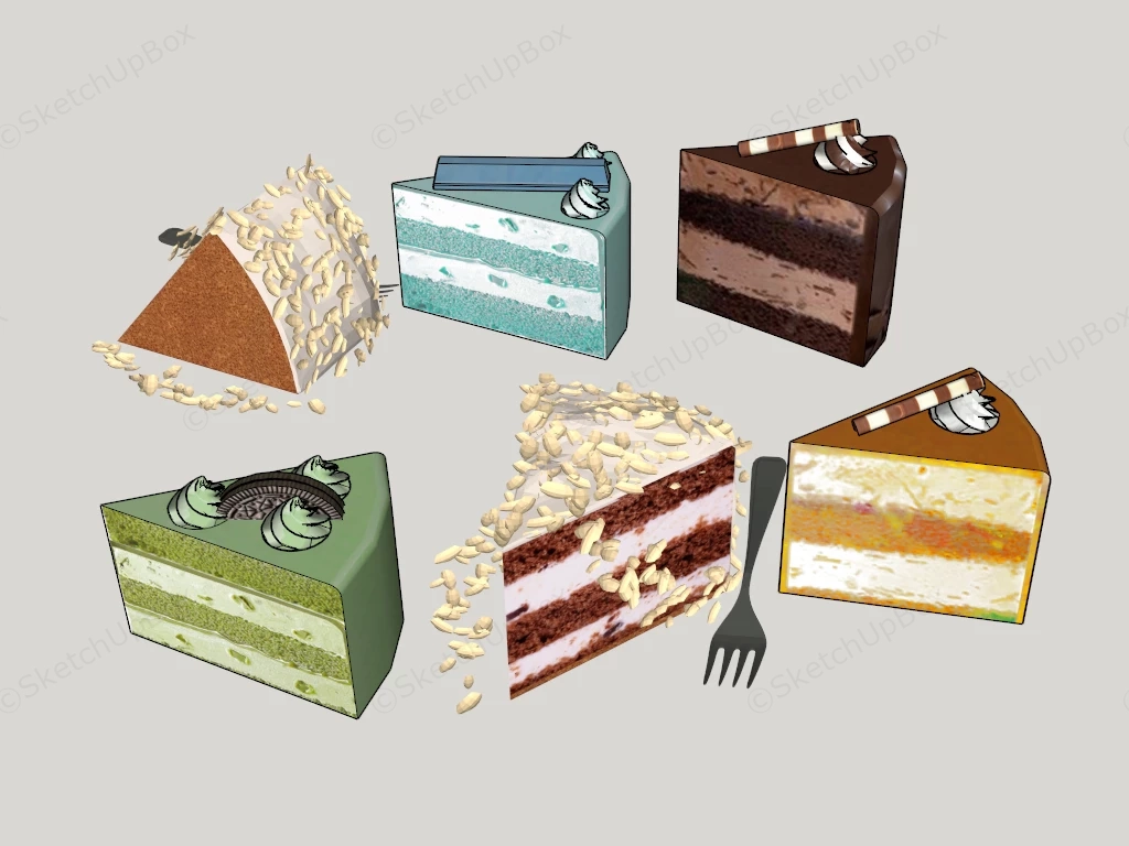 Different Pieces Of Cake sketchup model preview - SketchupBox