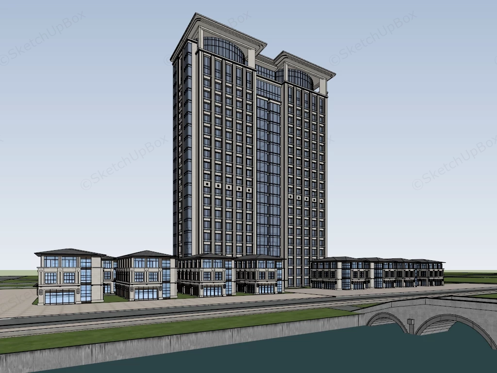 City Office Buildings sketchup model preview - SketchupBox