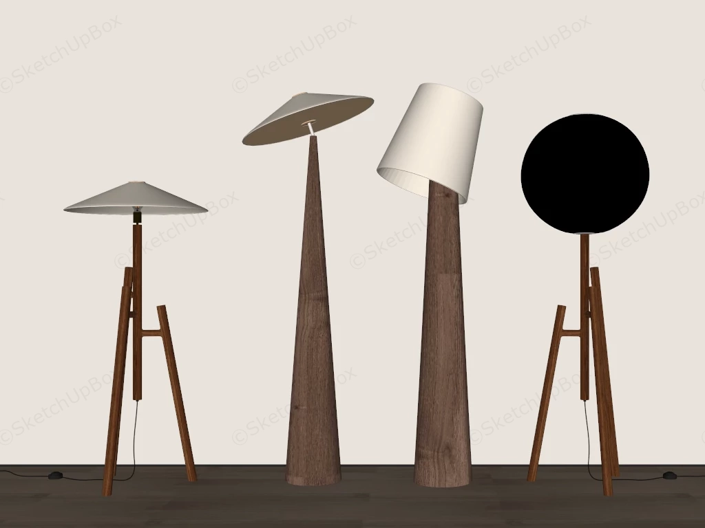 Wabi Sabi Floor Lamps sketchup model preview - SketchupBox