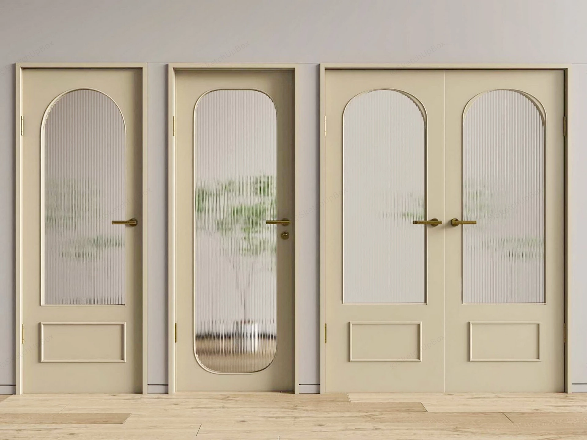 Office Glass Doors sketchup model preview - SketchupBox