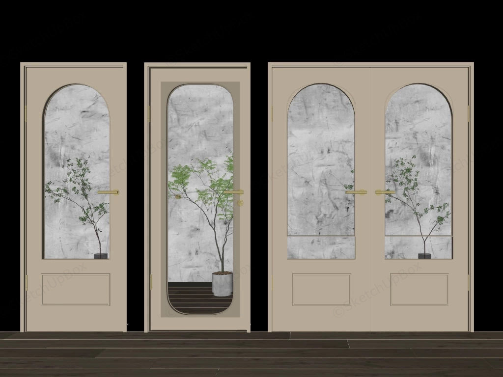 Office Glass Doors sketchup model preview - SketchupBox