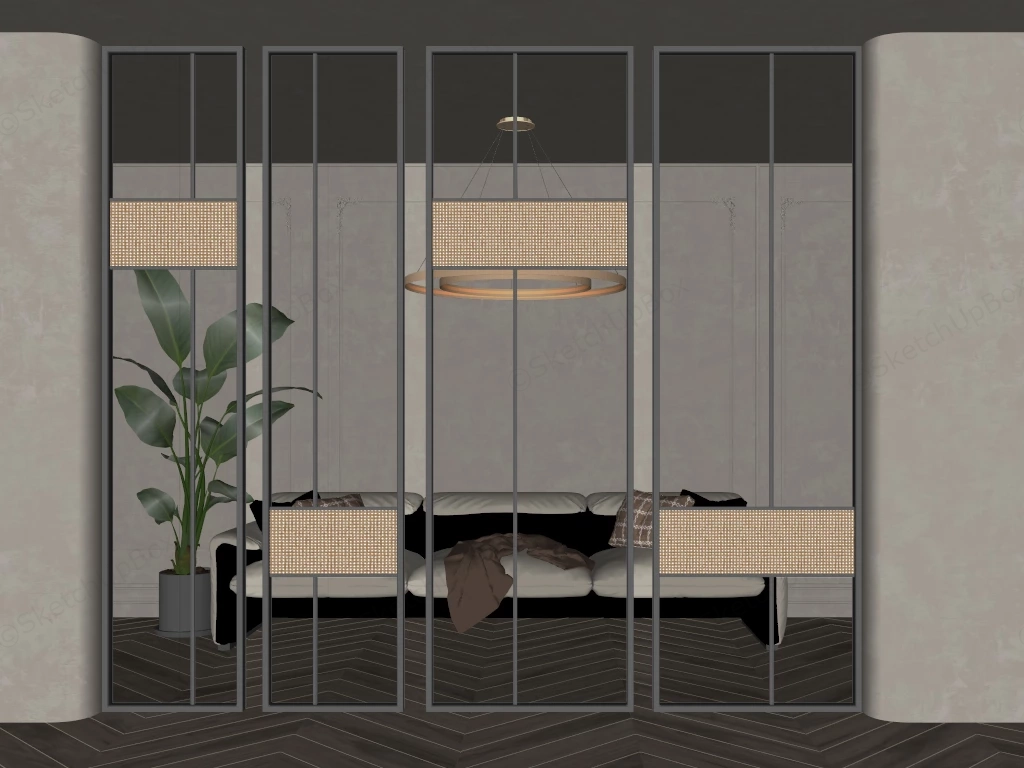 Residential Glass Room Dividers sketchup model preview - SketchupBox