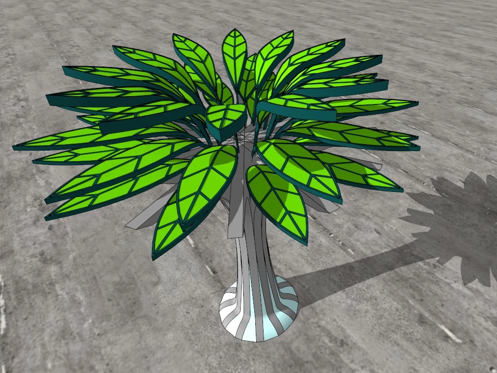 Landscape Shade Structure Lighting sketchup model preview - SketchupBox