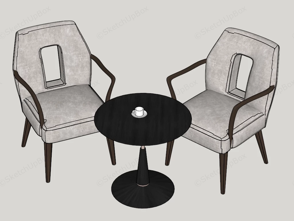 Indoor Bistro Set sketchup model preview - SketchupBox